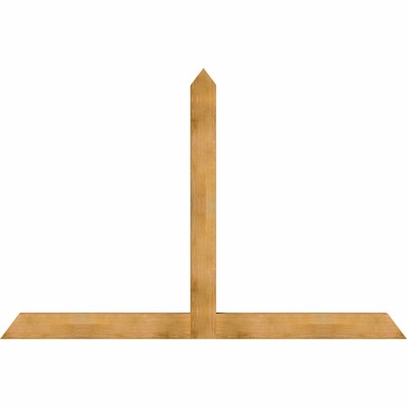 Ekena Millwork Portland Rough Sawn Timber Gable Bracket, Western Red Cedar, 96"W x 64"H x 4"D x 6"F, 16/12 Pitch GBW096X64X0406POR00RWR